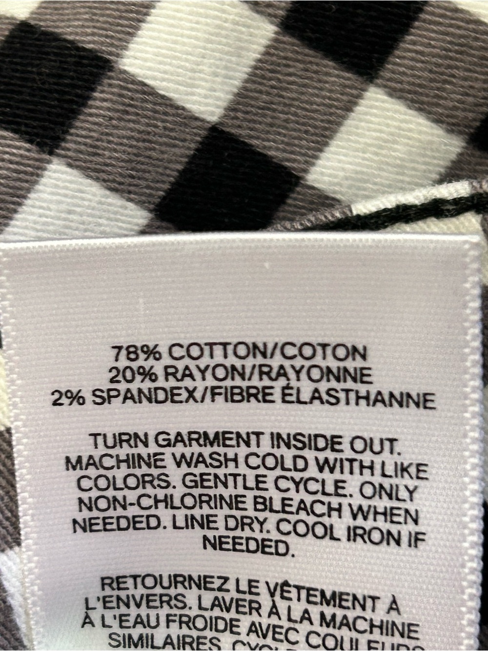 Express Black & White Gingham High-Rise Stretch Shortie Shorts SZ 6 NWT - Picture 9 of 9